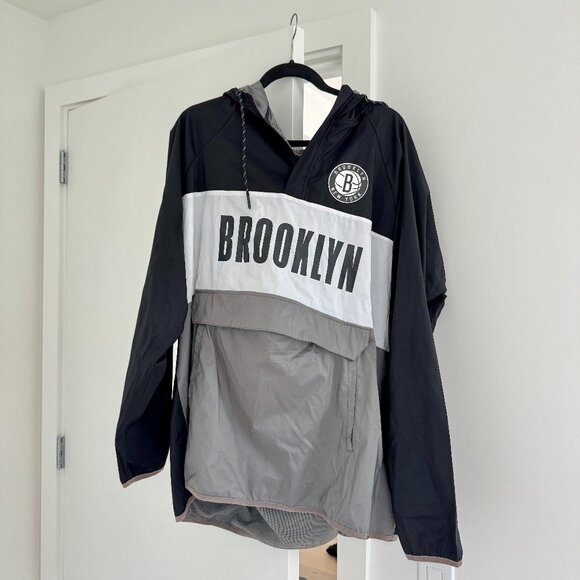 Brooklyn Nets Half Zip Windbreaker - Picture 1 of 3